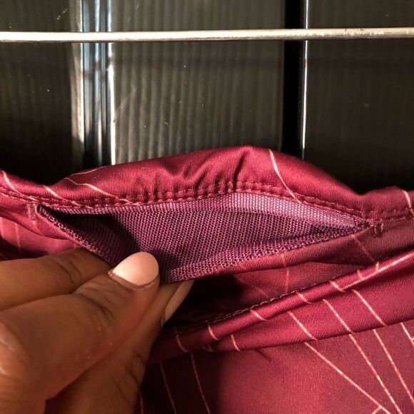 Hylete Motiv II Vent Leggings Size XL Marble Burgundy - Picture 6 of 9